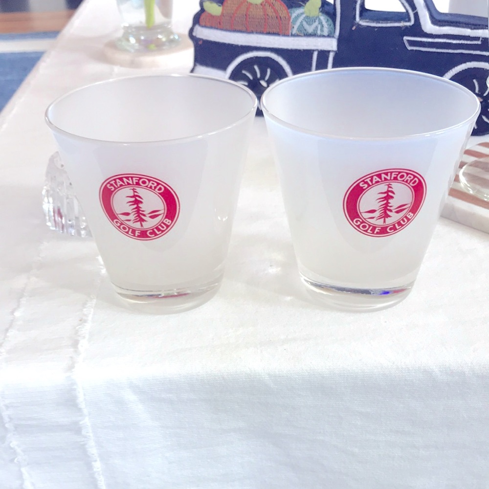2 Stanford golf club glasses